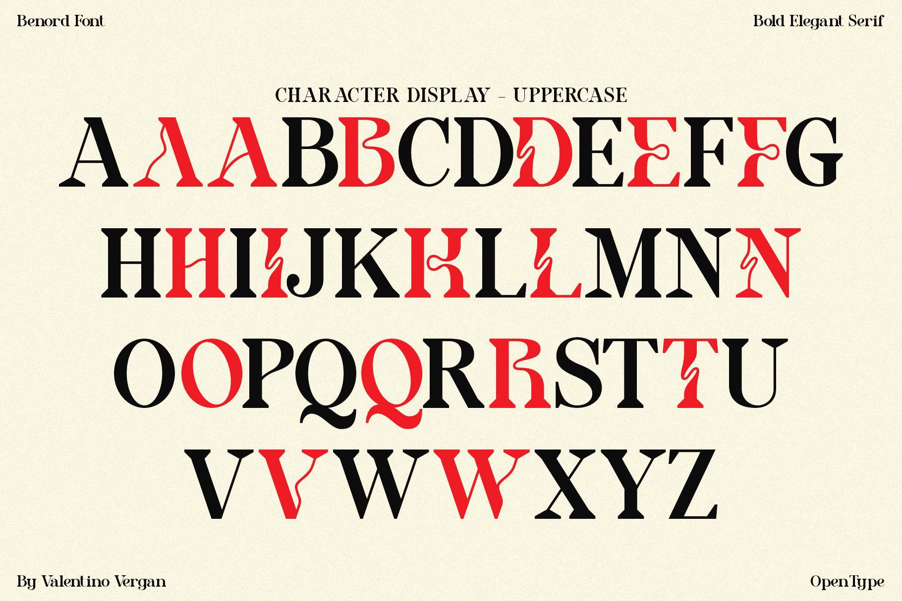 Benord - Bold Elegant Serif - Design Cuts