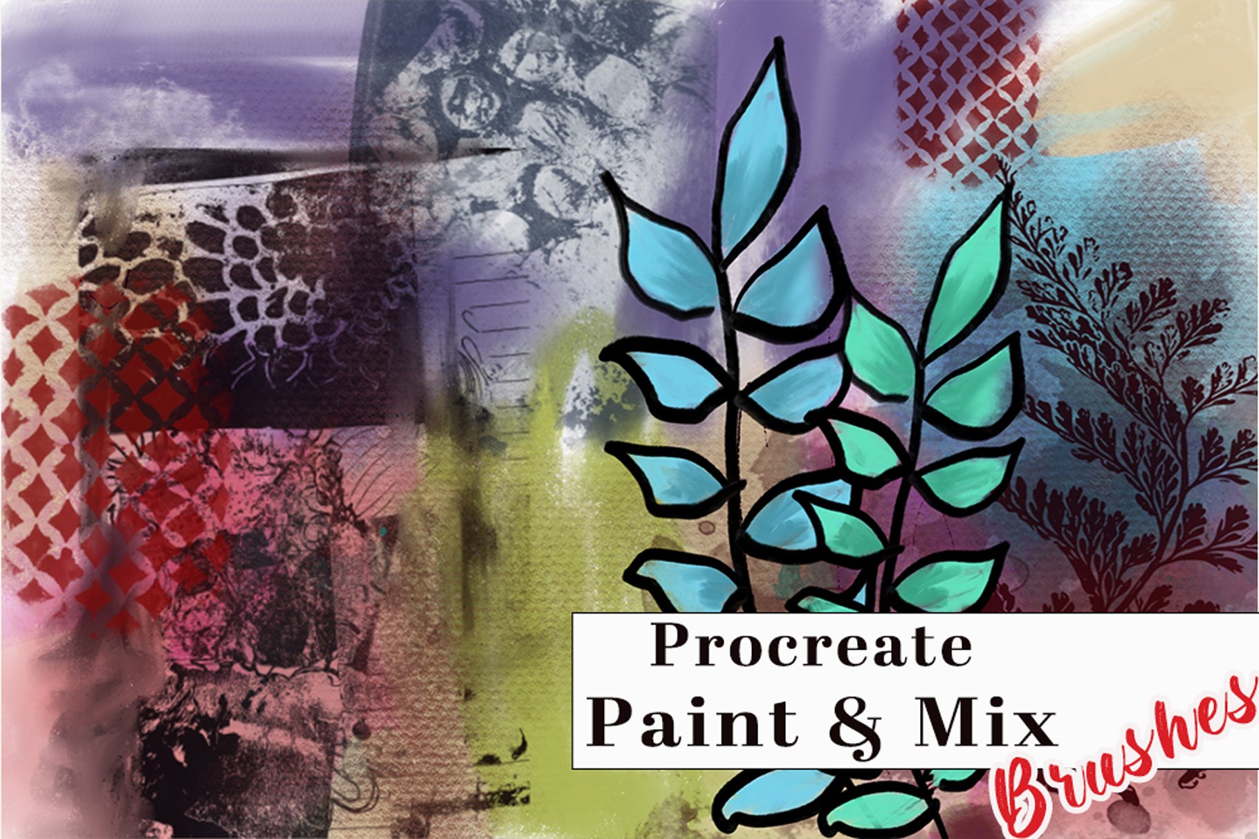 Paint And Mix Mixed Media Procreate Brush - Design Cuts