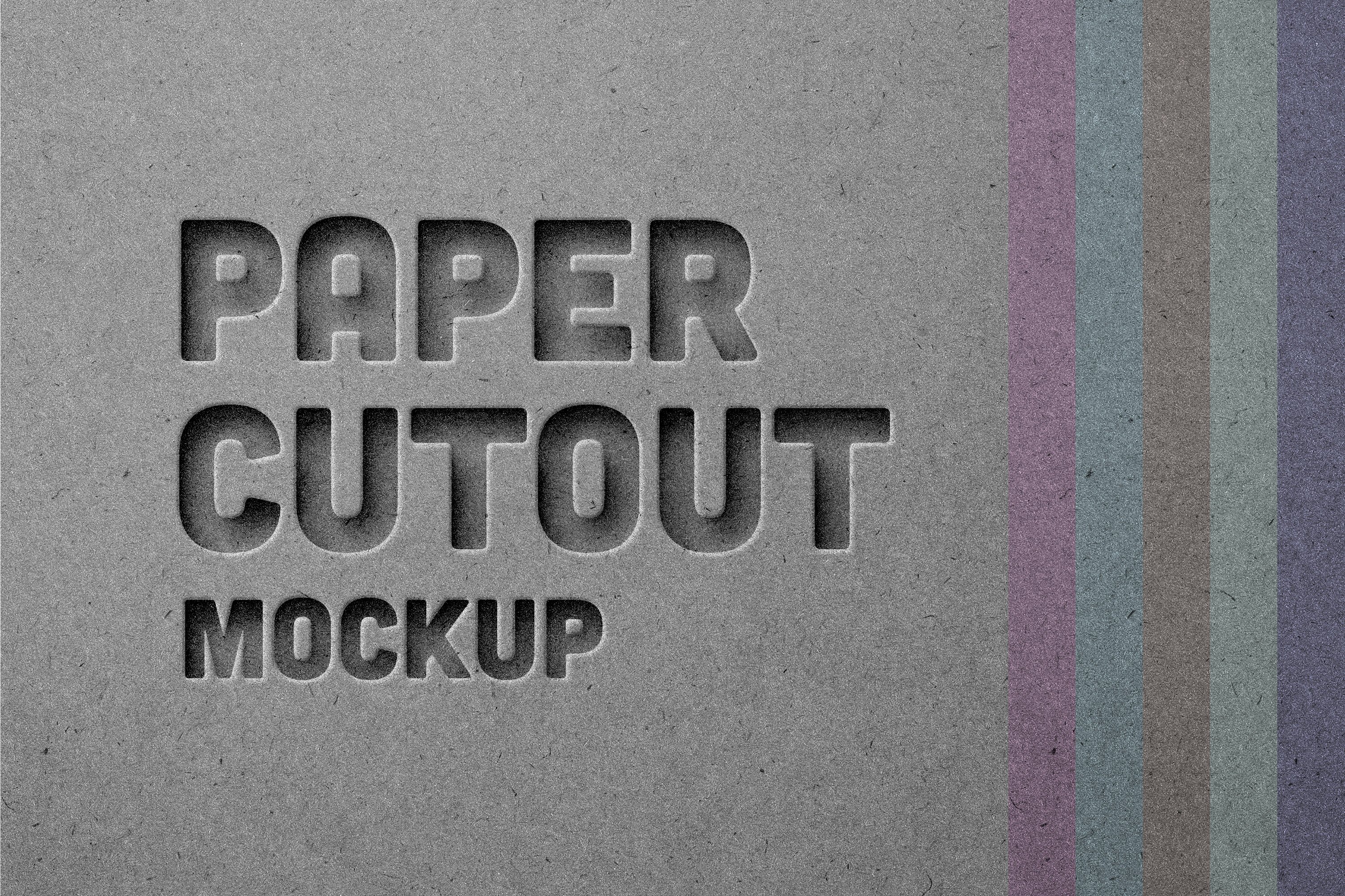 Cut-Out Paper Text & Logo Mockup