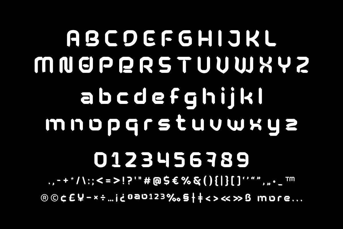 Abrog - Futuristic Tech Font - Design Cuts