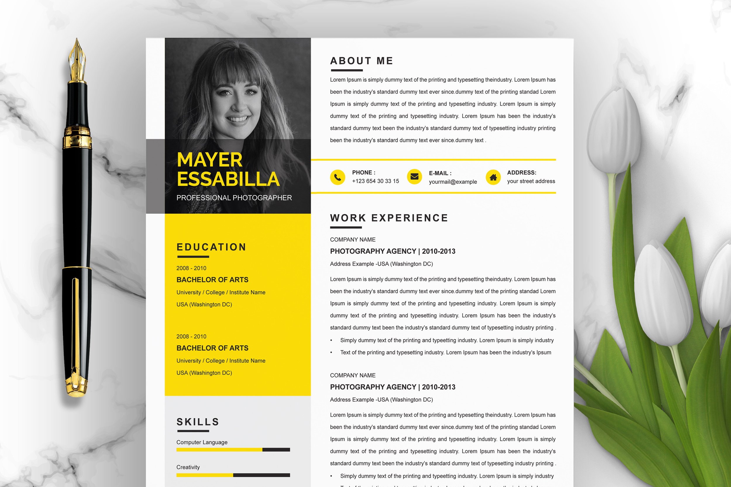 Resume Template Layout - Design Cuts