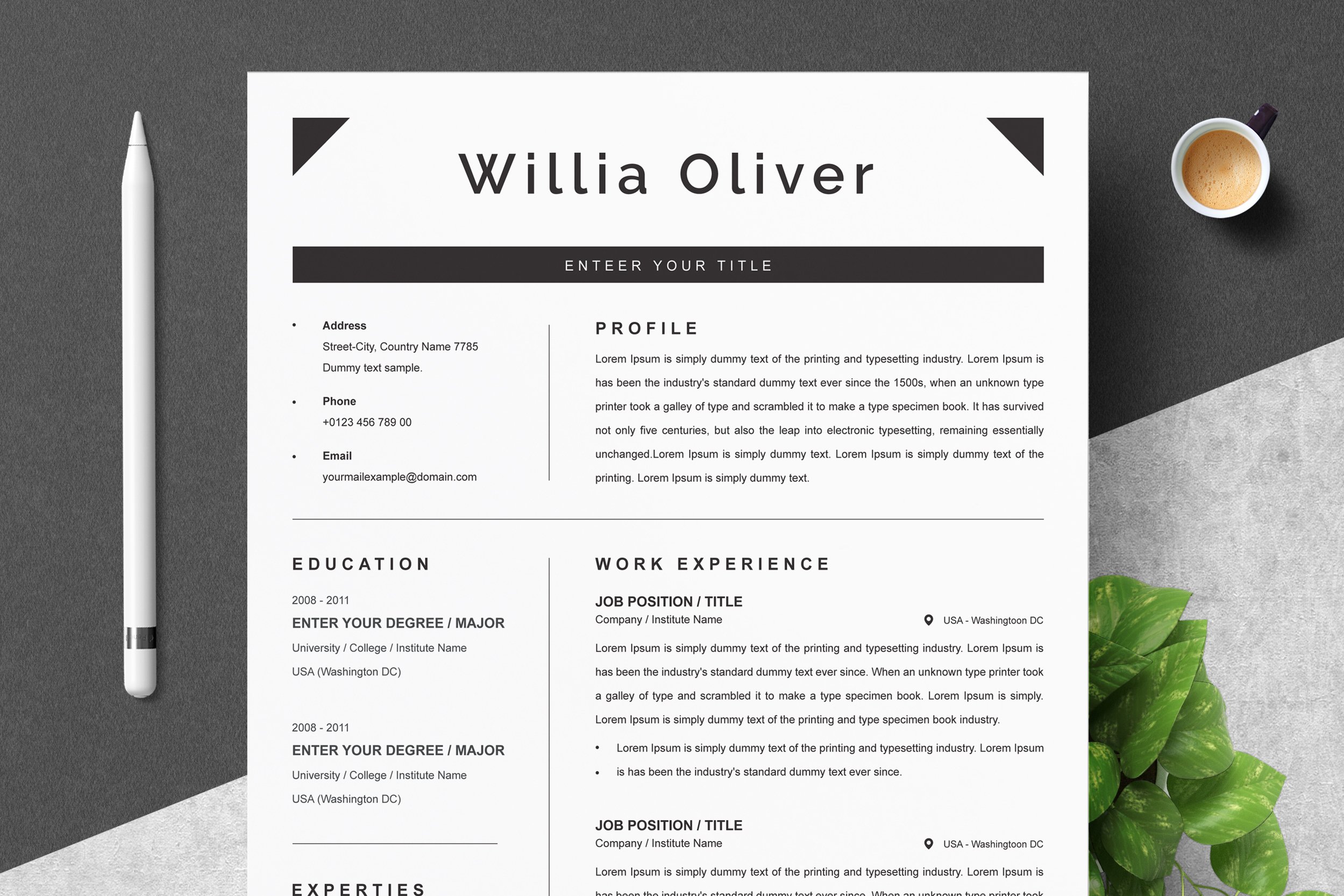 Simple Resume Design - Design Cuts