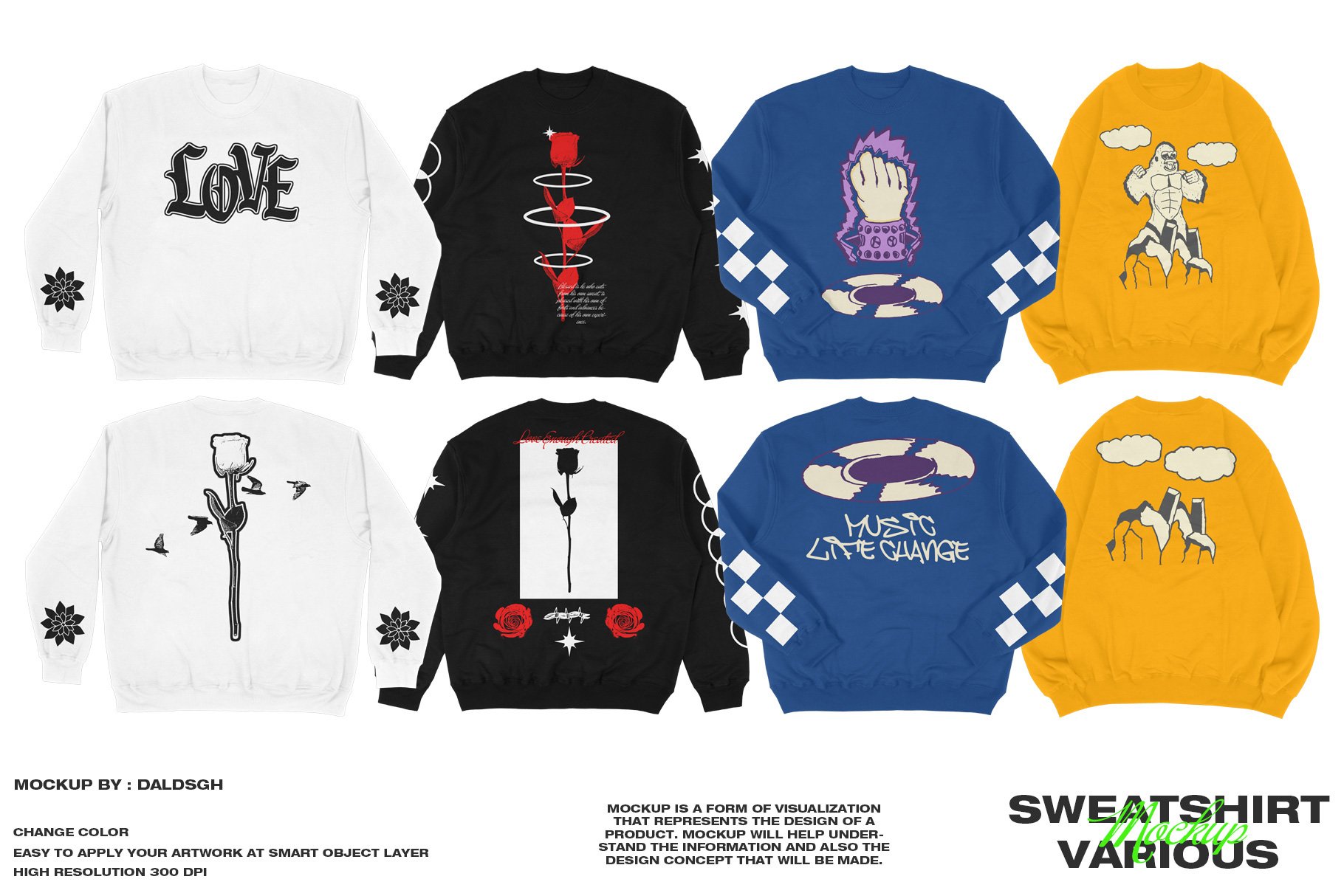 Sweatshirt Various - Mockup - Design Cuts