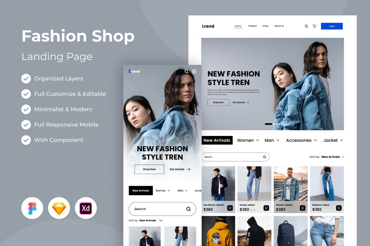 Trend - Fashion Landing Page - Design Cuts