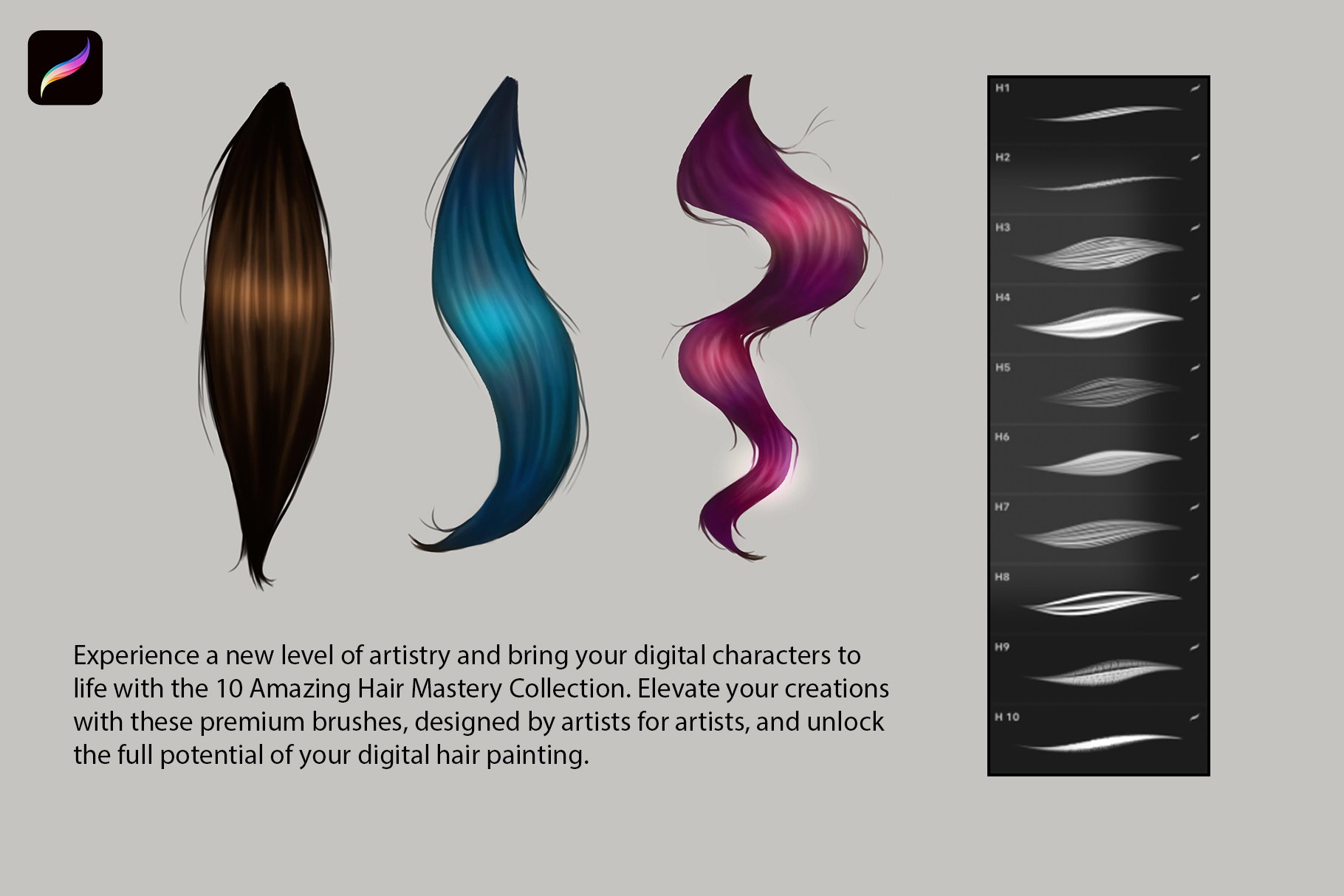 10 Amazing Hair Brush For Procreate - Design Cuts