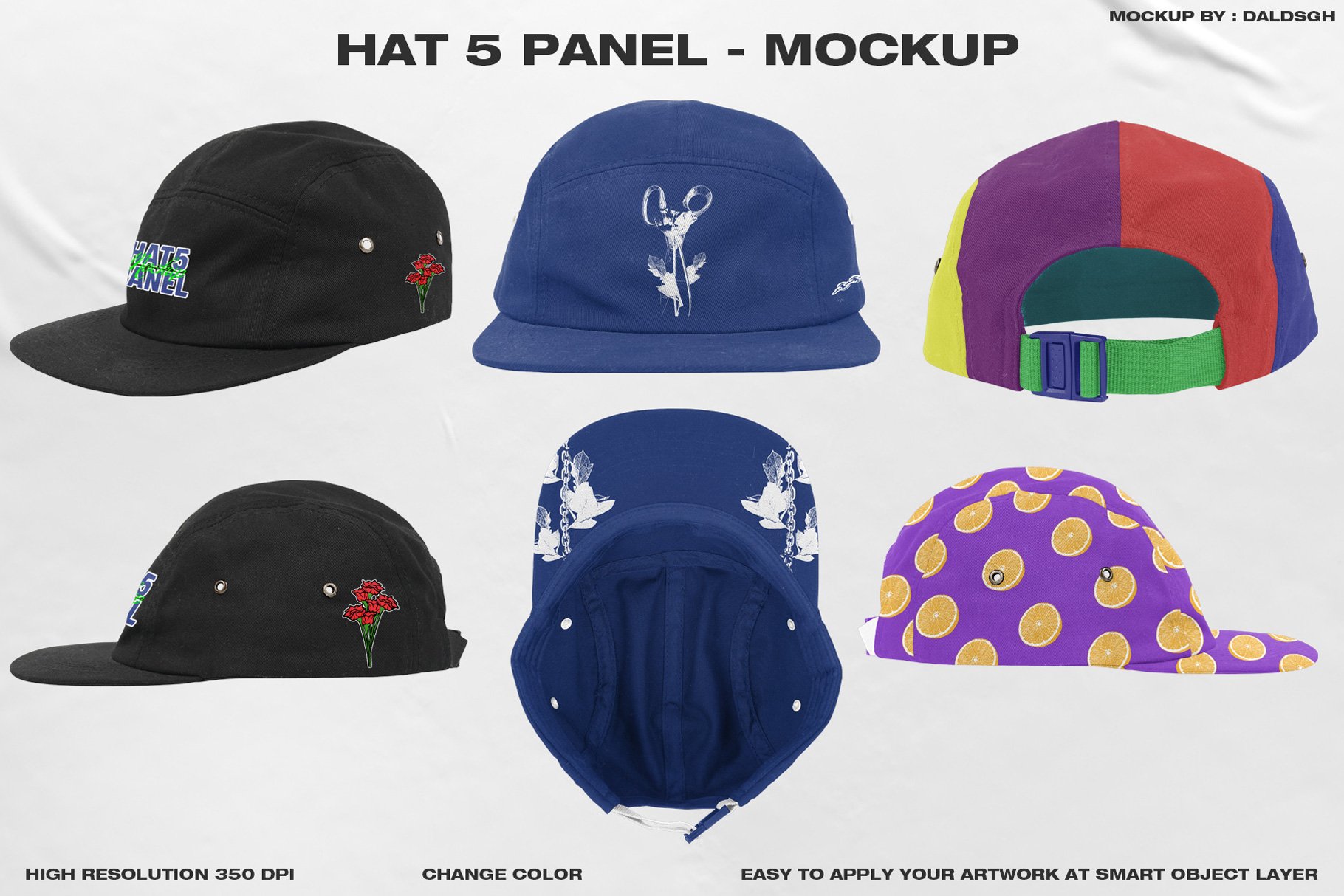 5 panel hat material