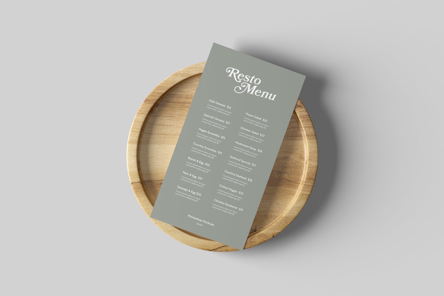 Restaurant Menu Mockups Design Cuts