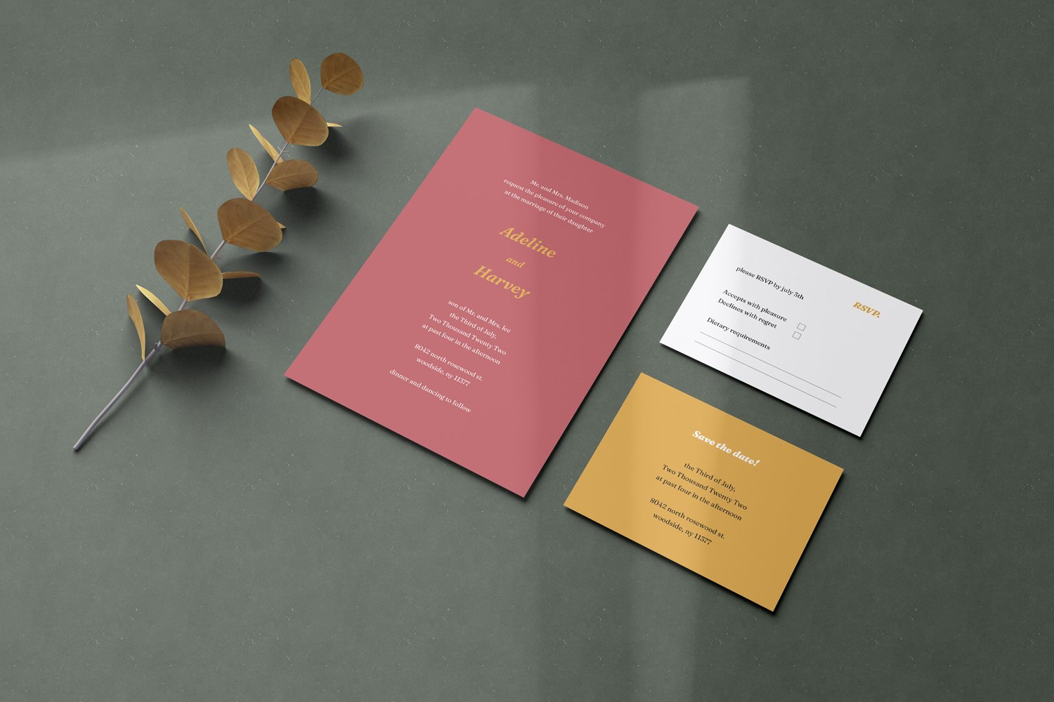 Wedding Invitation Mockups - Design Cuts