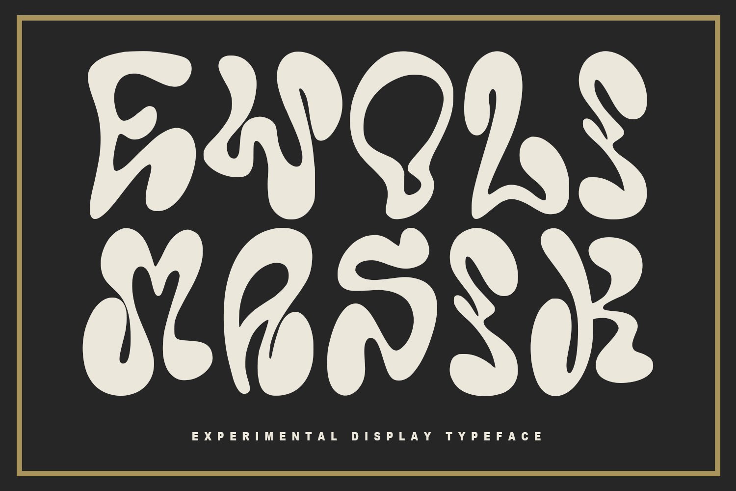 Ewoli Masik Experimental Display Typeface - Design Cuts