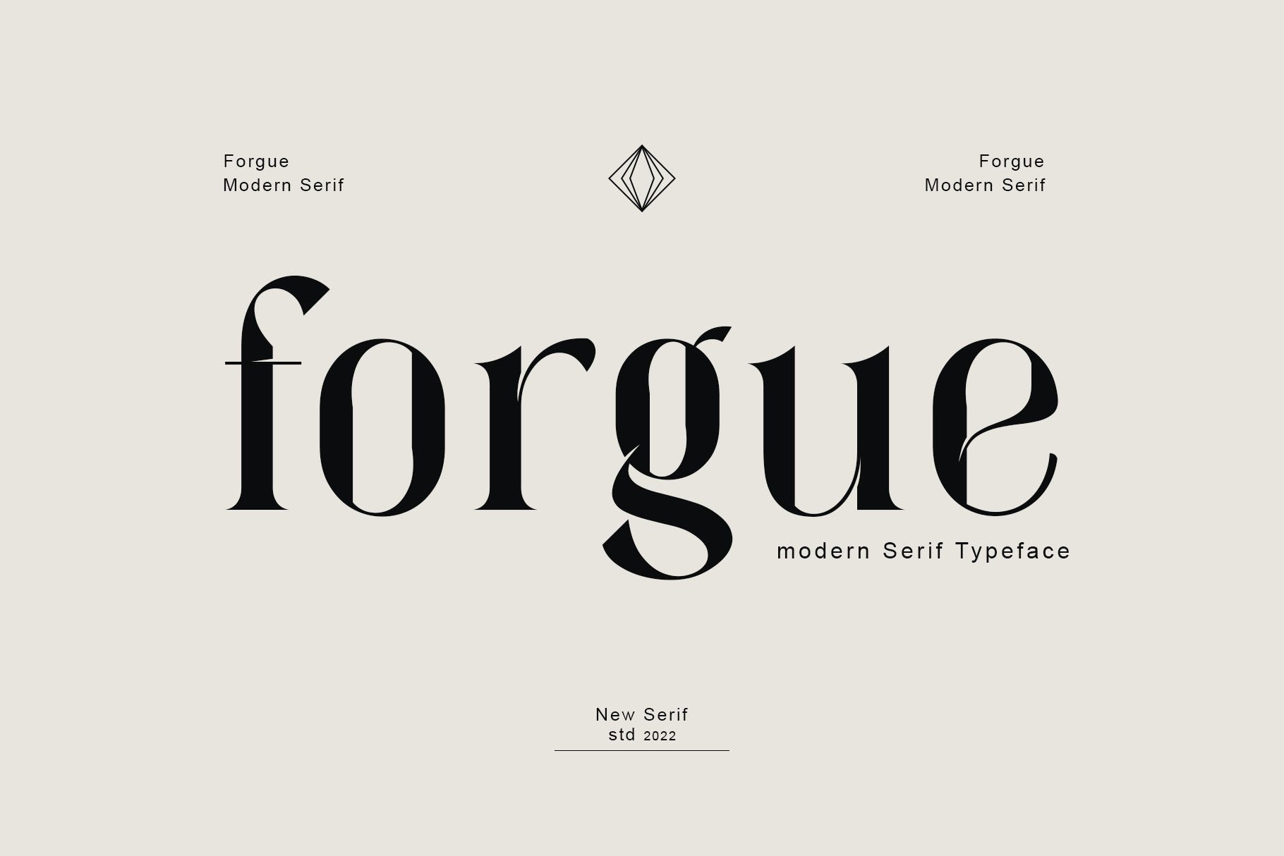 Forgue Modern Serif Typeface Design Cuts