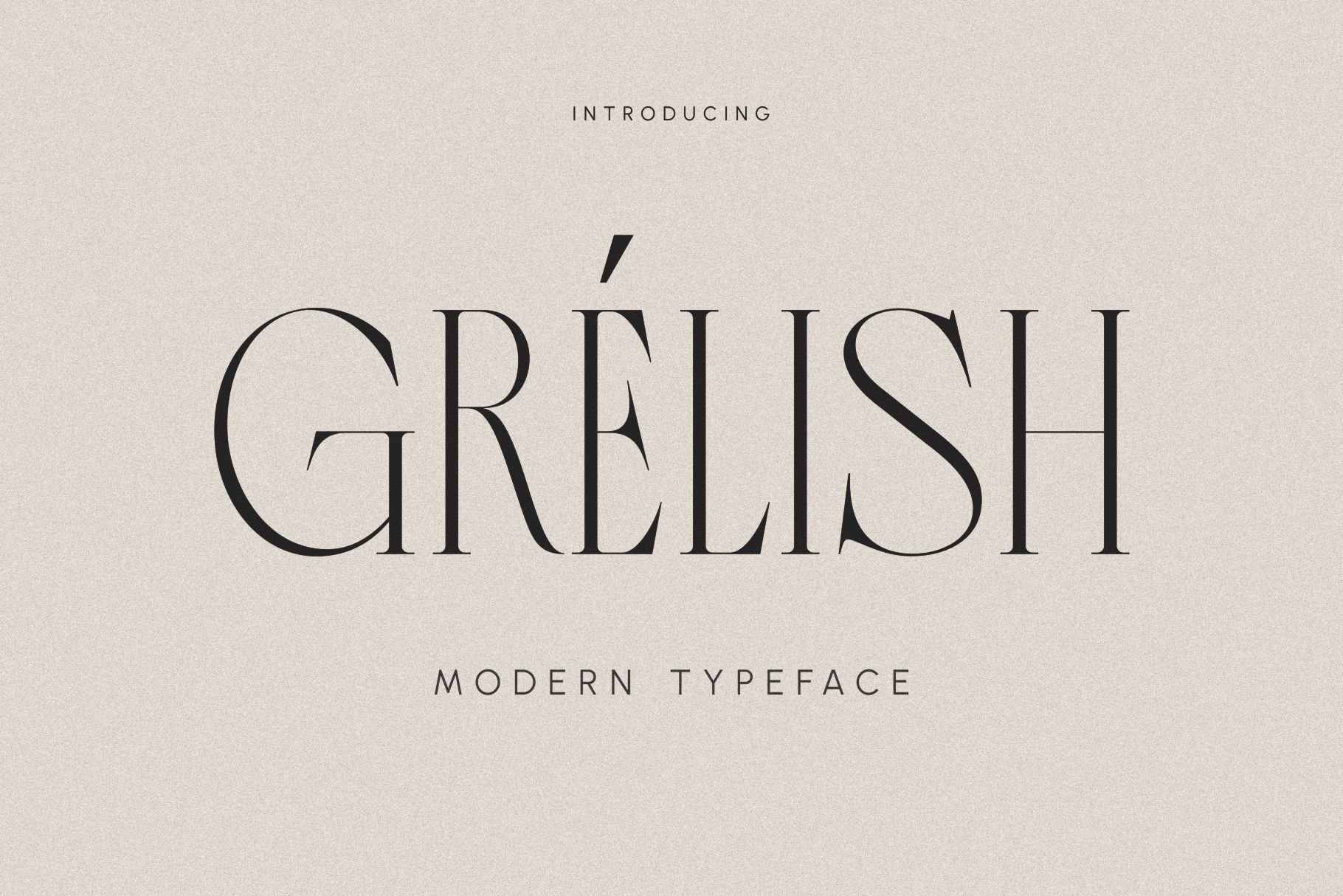 GRELISH Modern Typeface - Design Cuts