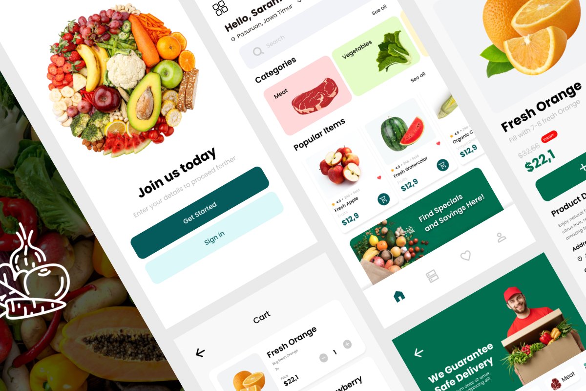 Grocery - Food Delivery Mobile App - Design Cuts