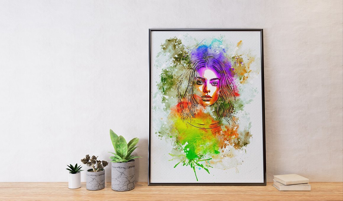 Splash Watercolor Art Photo Effect - Design Cuts