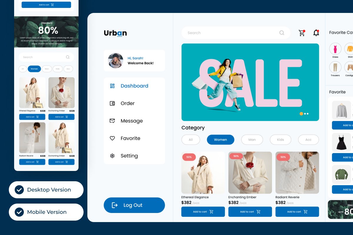 Urban - Dashboard Fashion E-commerce - Design Cuts