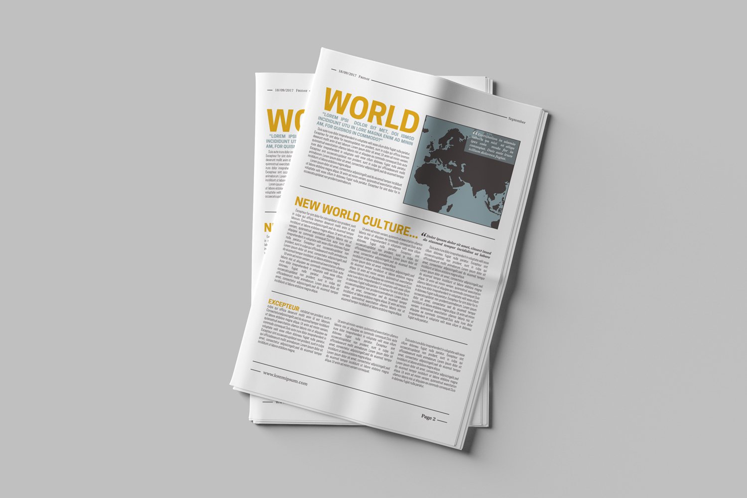 Newspaper Mockups - Design Cuts