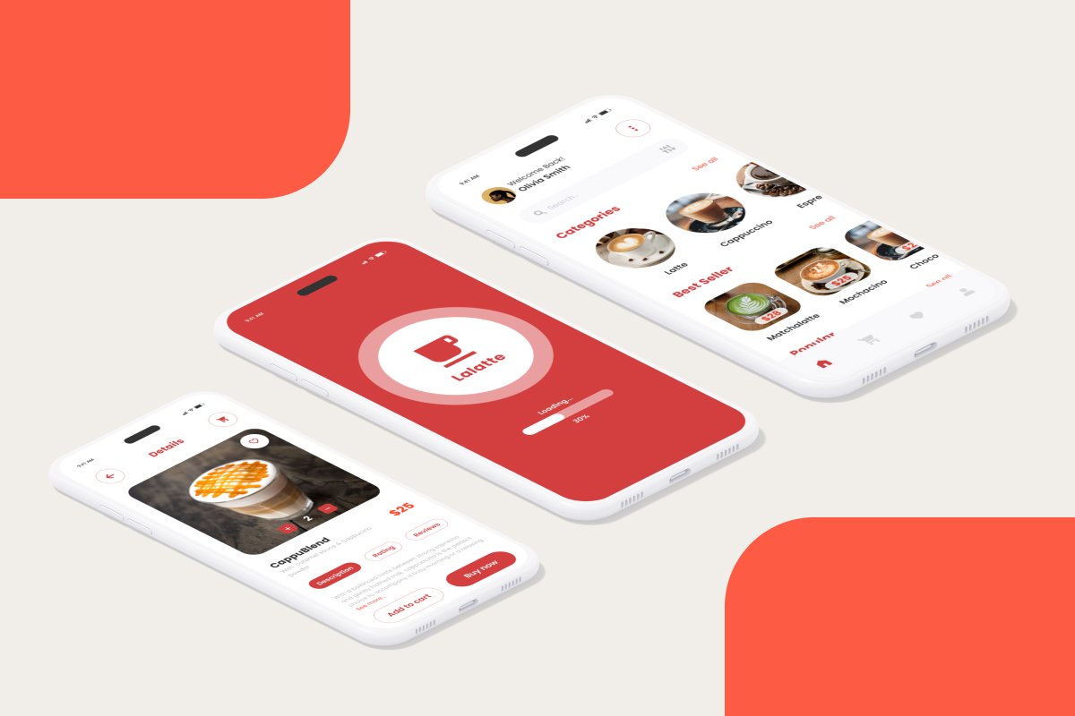 Lalatte - Coffee Shop Mobile App - Design Cuts