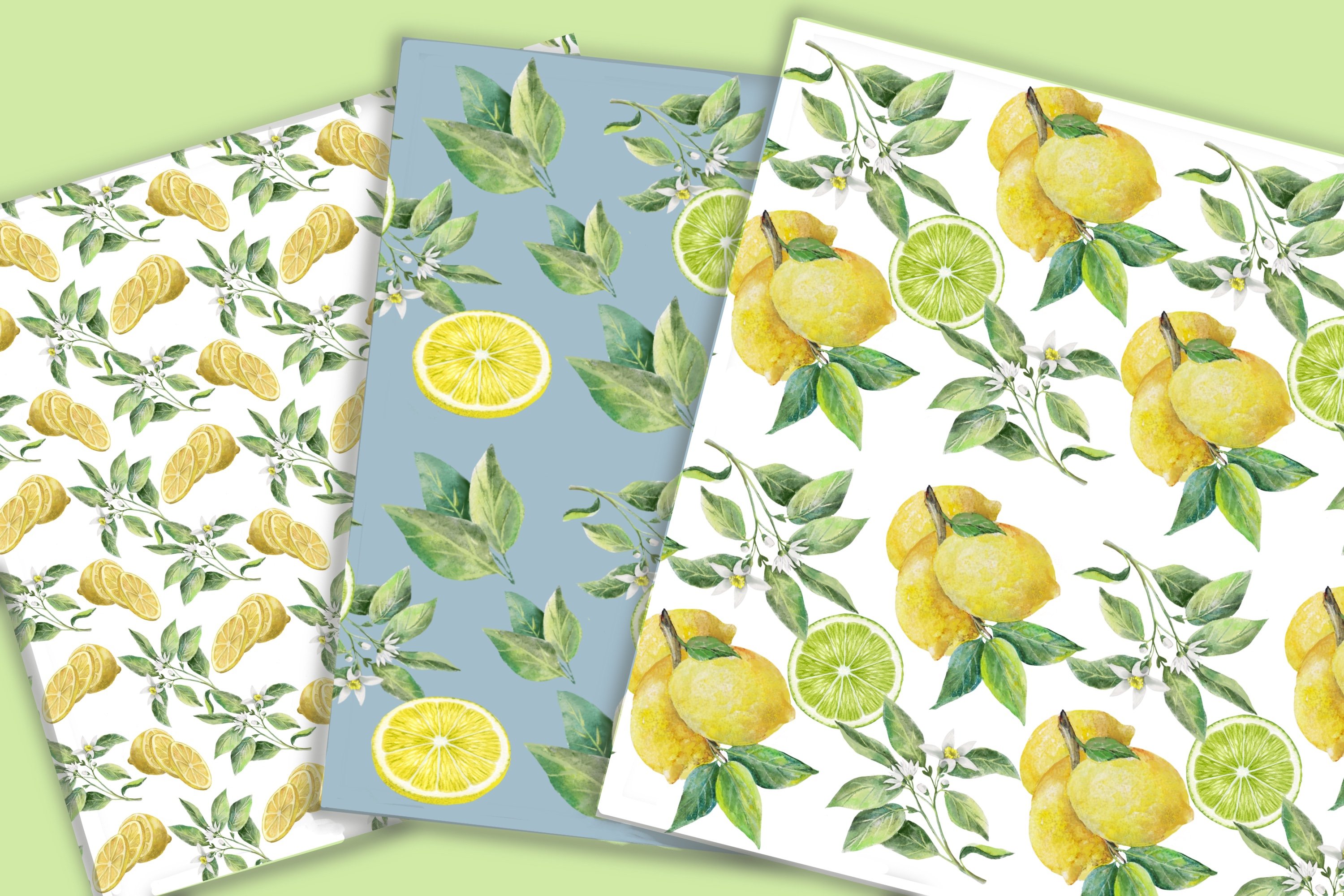 Citrus Watercolor Set - Design Cuts
