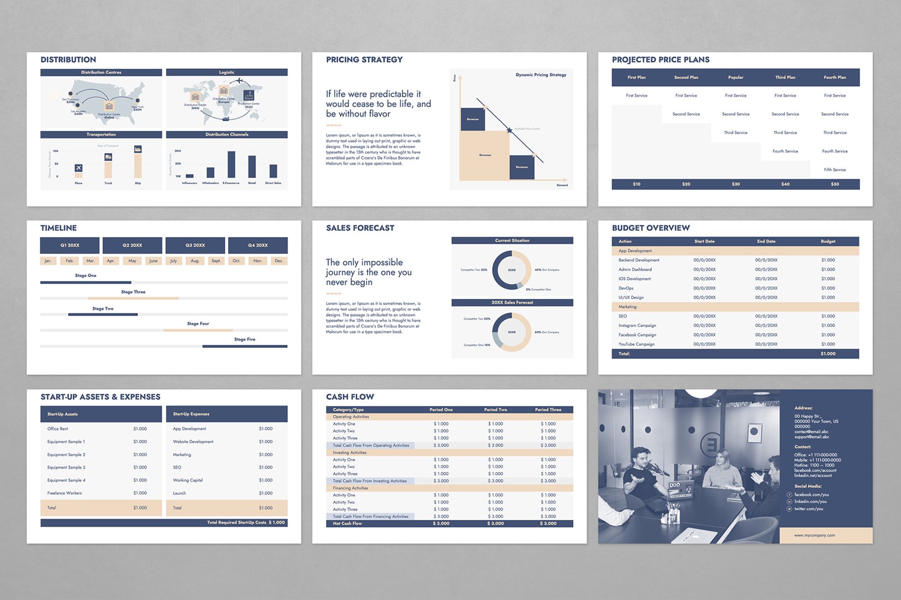 Elevator Pitch Deck PowerPoint Template - Design Cuts