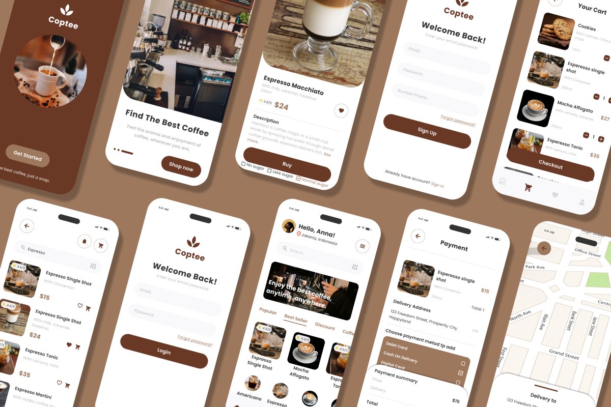 Coptee - Coffee Shop Mobile App - Design Cuts