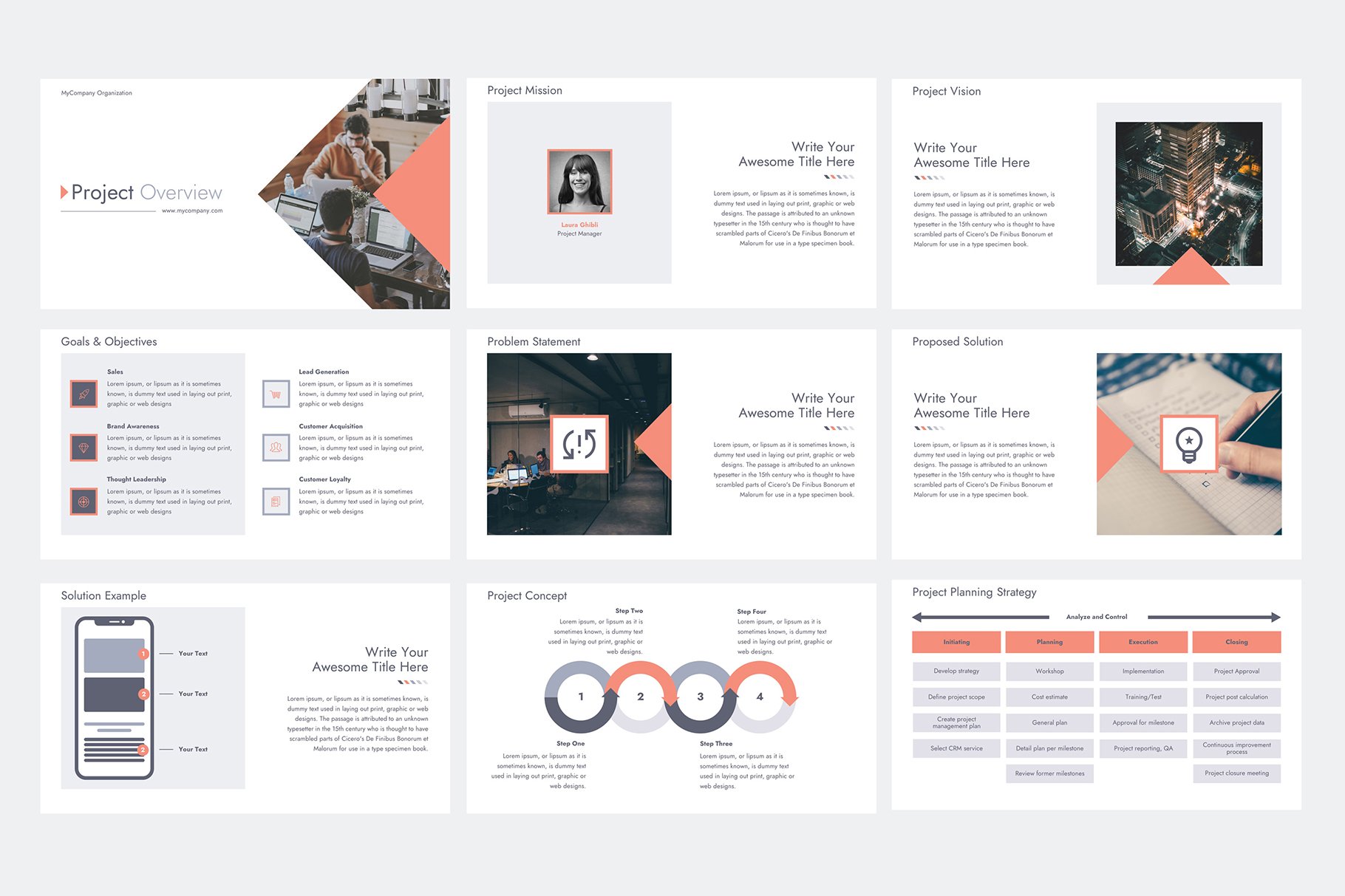 Project Overview Keynote Presentation Template - Design Cuts