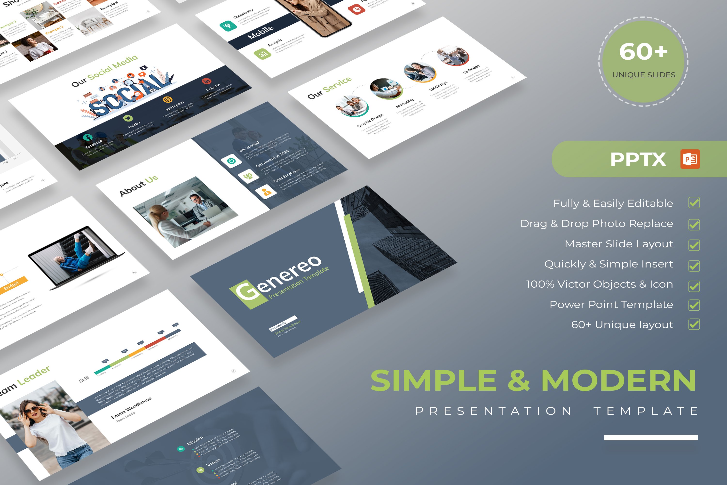 Simple And Modern Presentation Template - Design Cuts