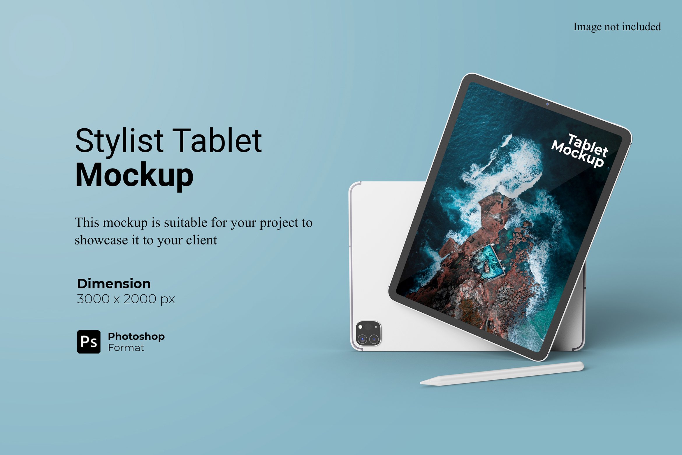 Stylist Tablet Mockup Template - Design Cuts