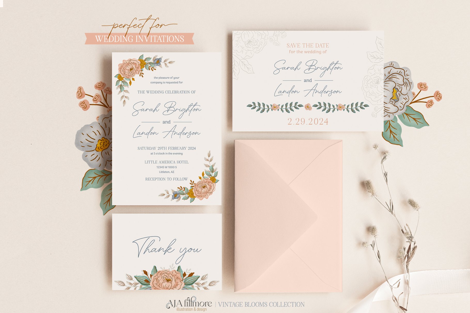 Vintage Blooms Floral Collection - Design Cuts