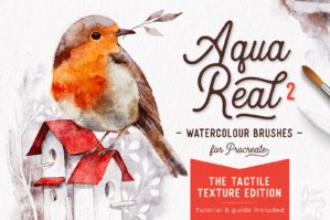 AquaReal 2 - Tactile Texture Watercolour Brushes