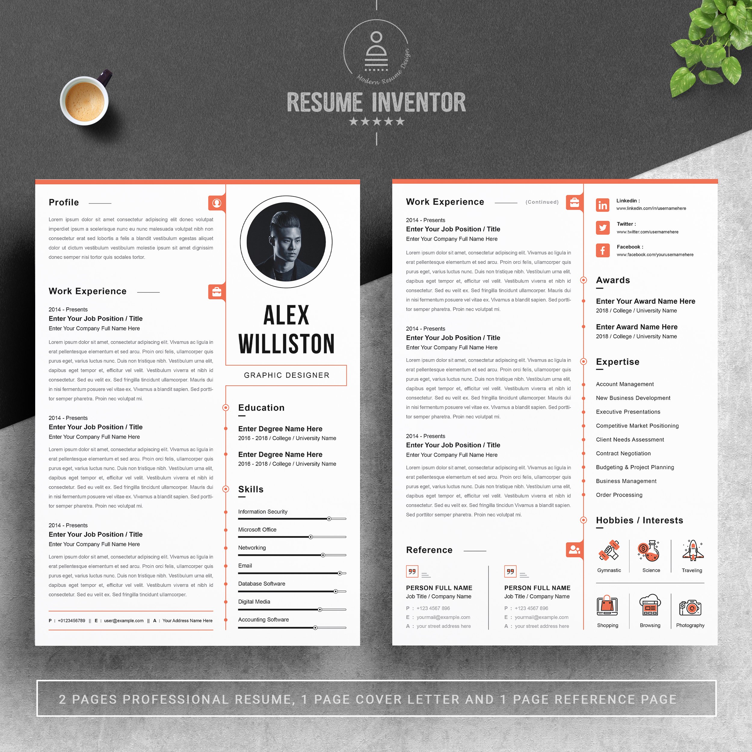 Clean Resume Template CV Template 4 - Design Cuts