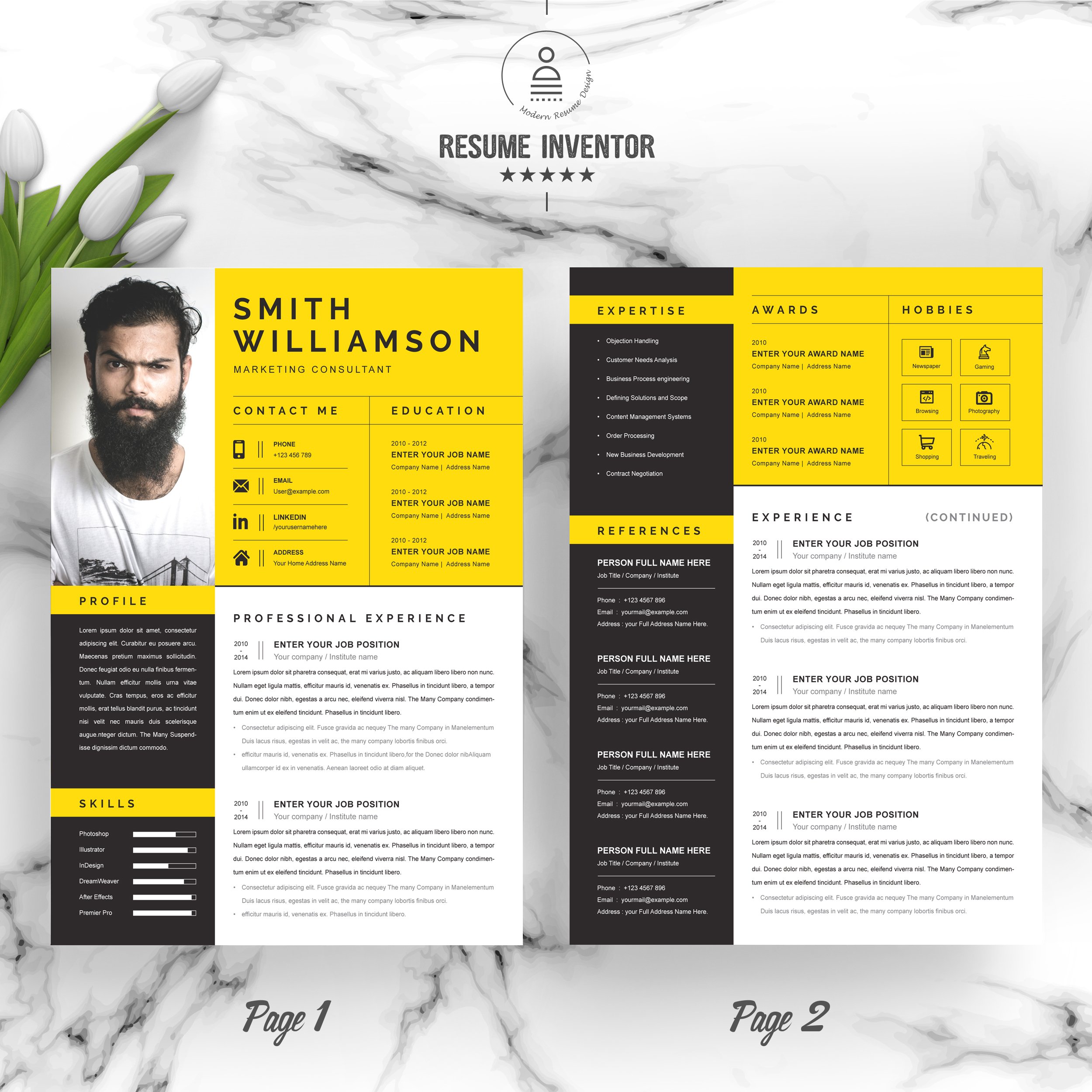 Marketing Specialist Resume Template 2 - Design Cuts