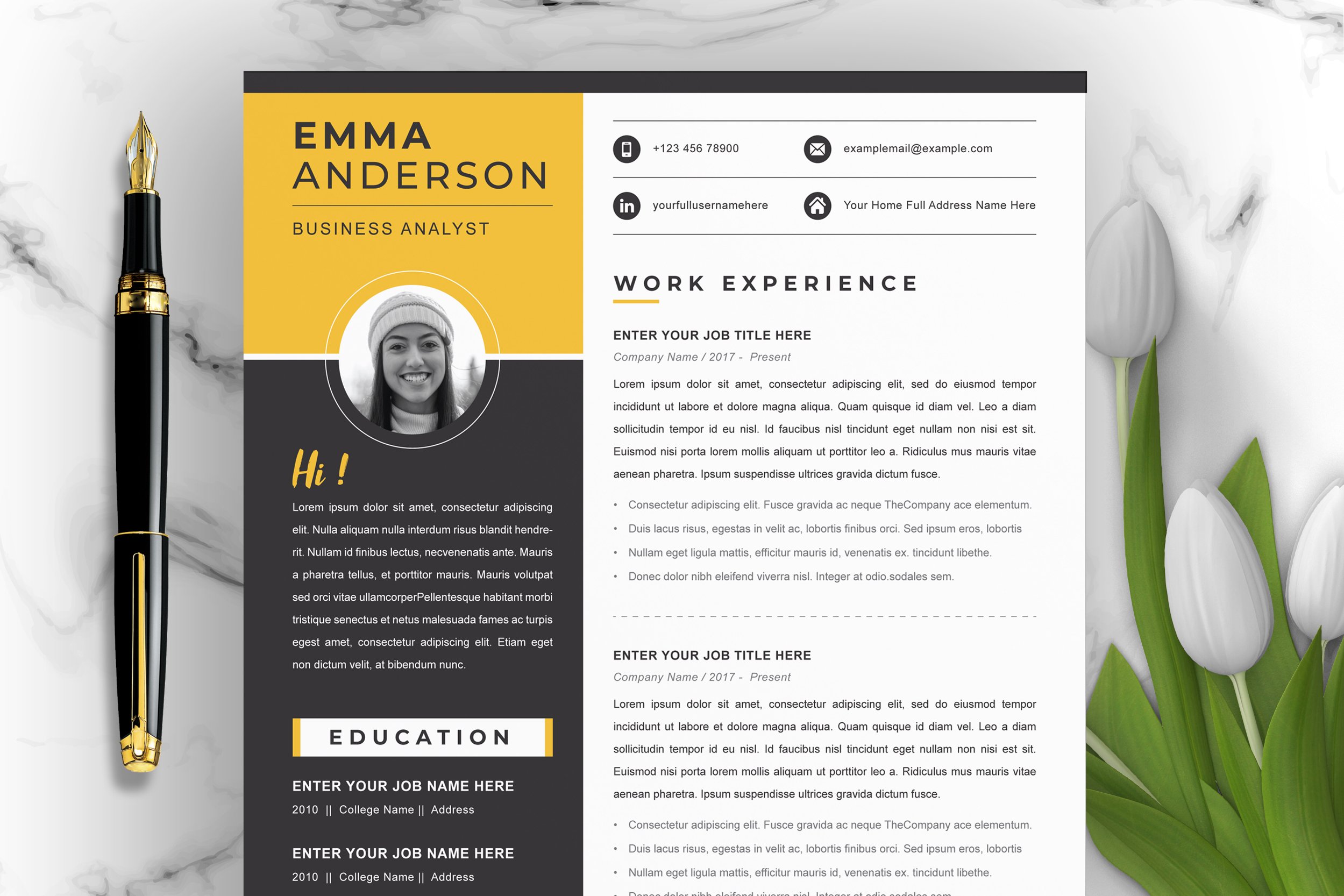 Modern CV Or Resume 3 - Design Cuts