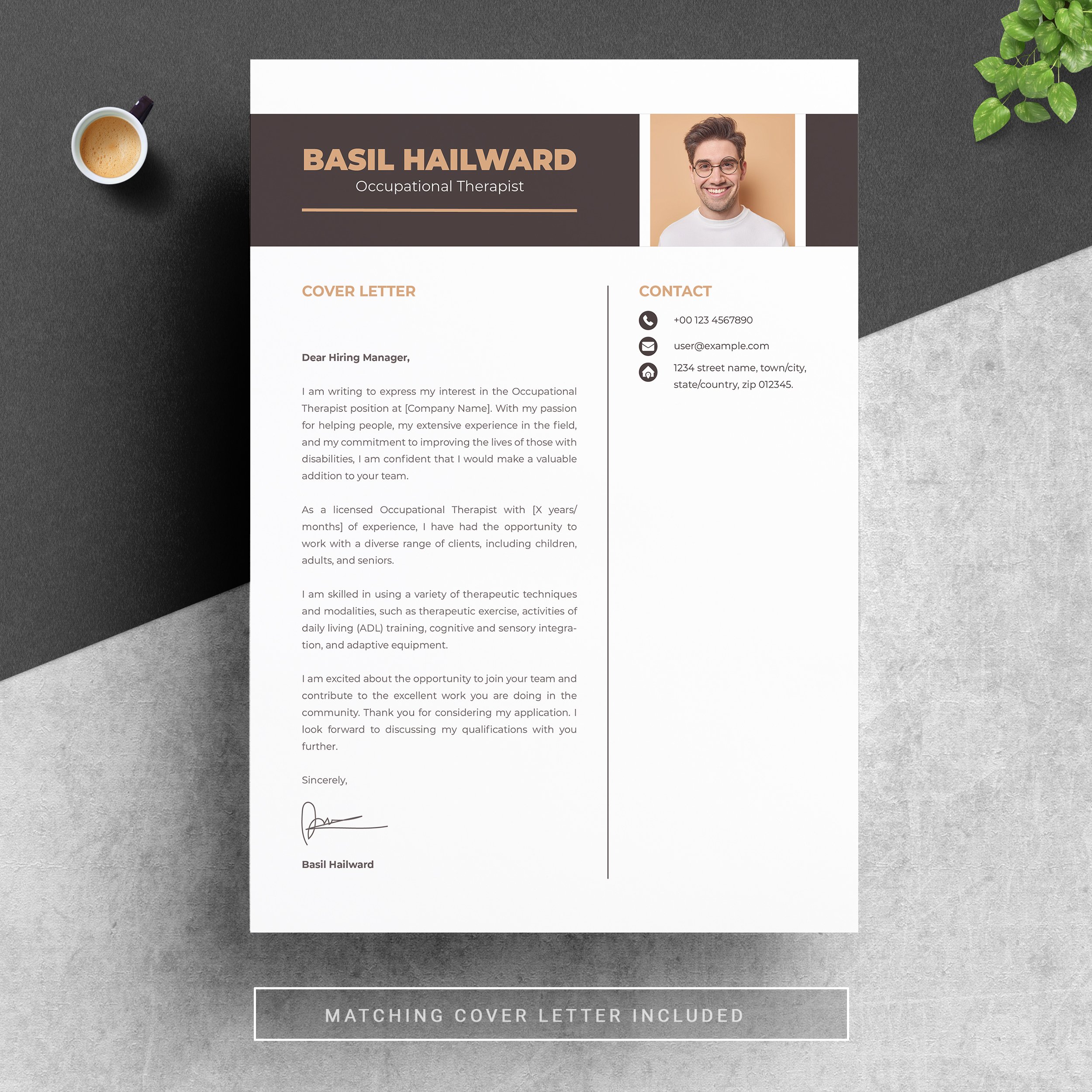 Modern Page Resume Template Word - Design Cuts