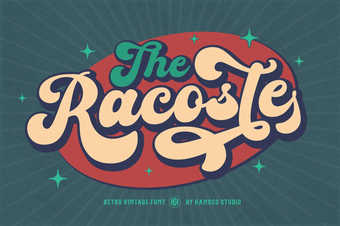 Racoste Lettering Font - Design Cuts