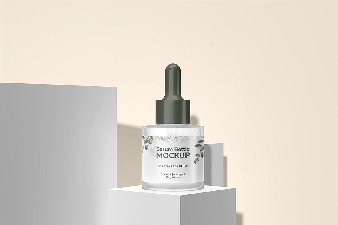 Serum Bottle Mockup Design Cuts 5499