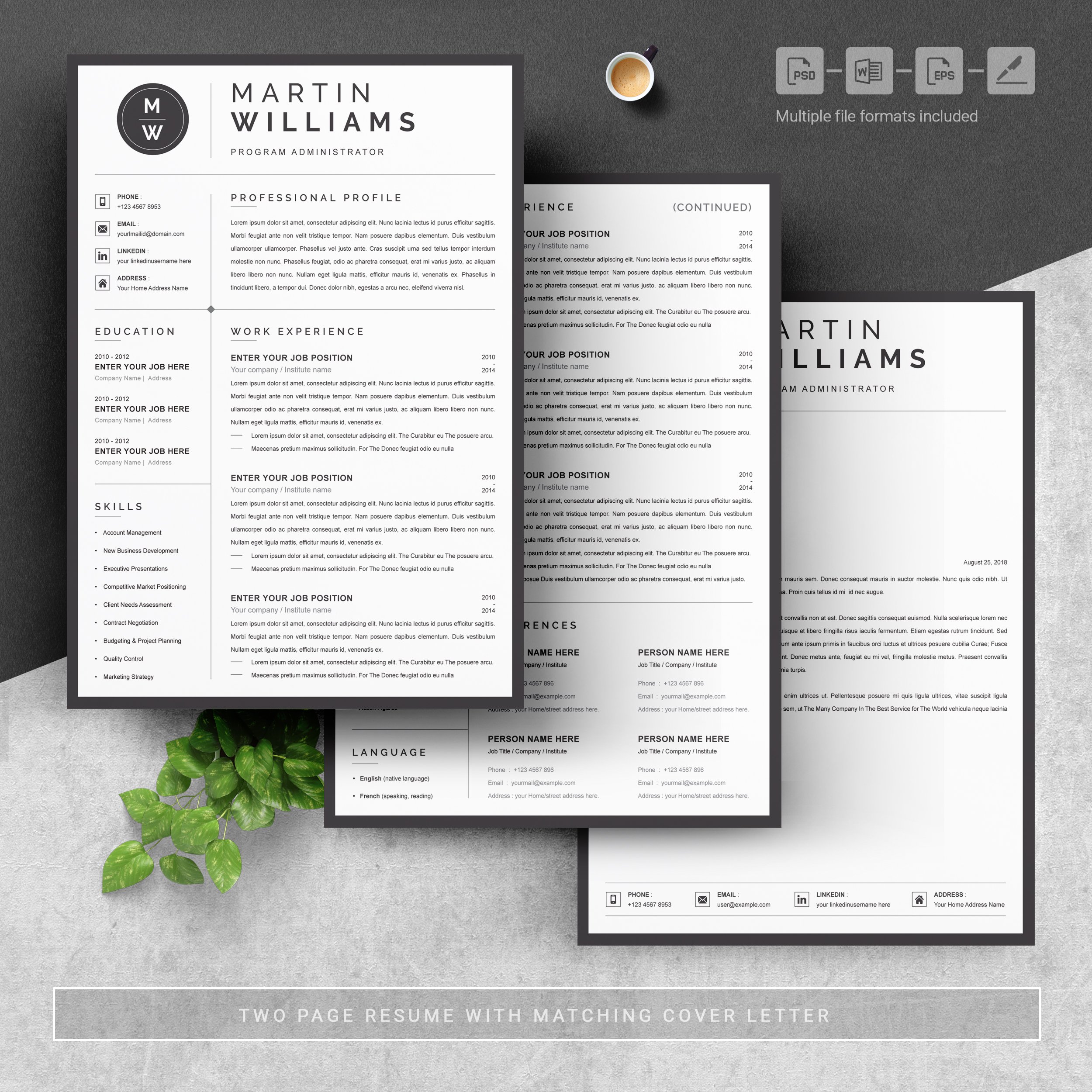 Modern Resume Template 20 - Design Cuts