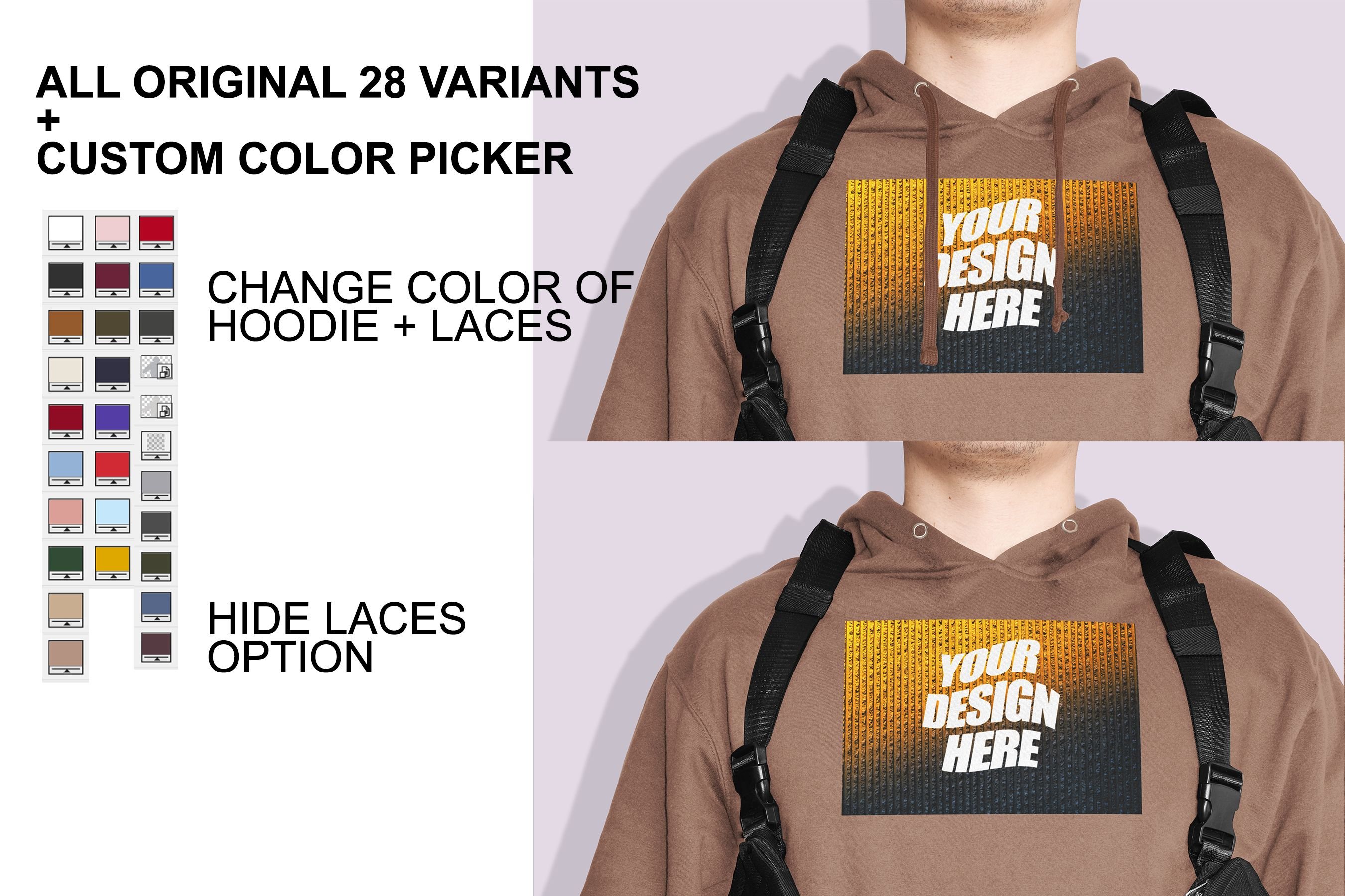 Cotton Heritage M2580 Hoodie Mockup - Design Cuts