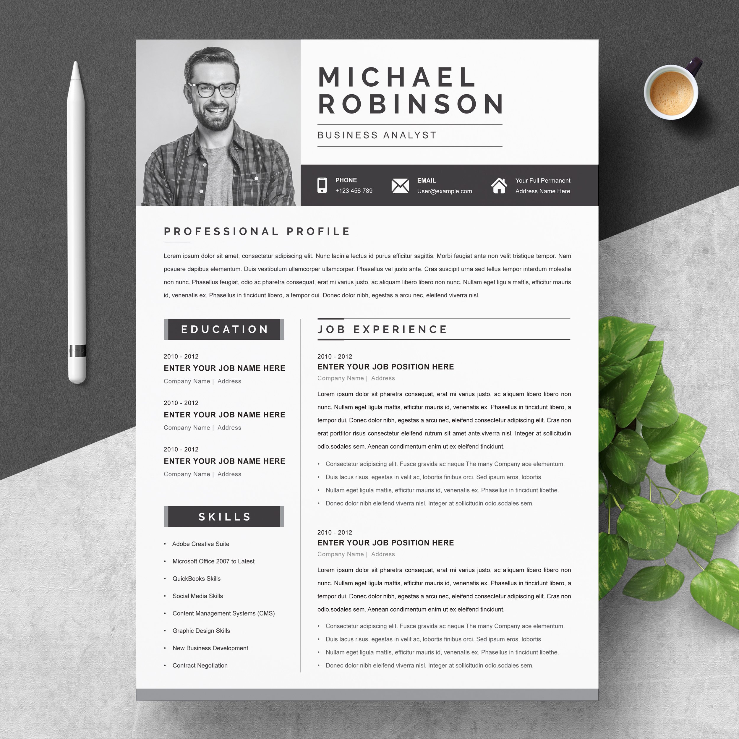 Resume CV Template 15 - Design Cuts