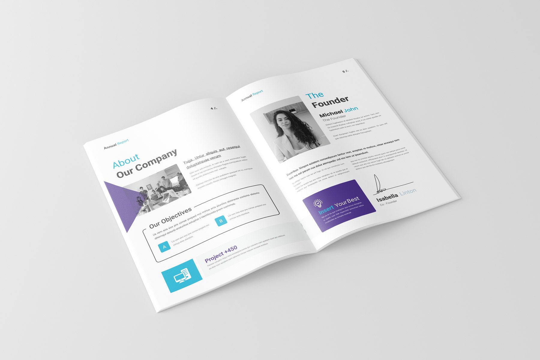 Annual Report Template - 16 Page Brochure - Design Cuts