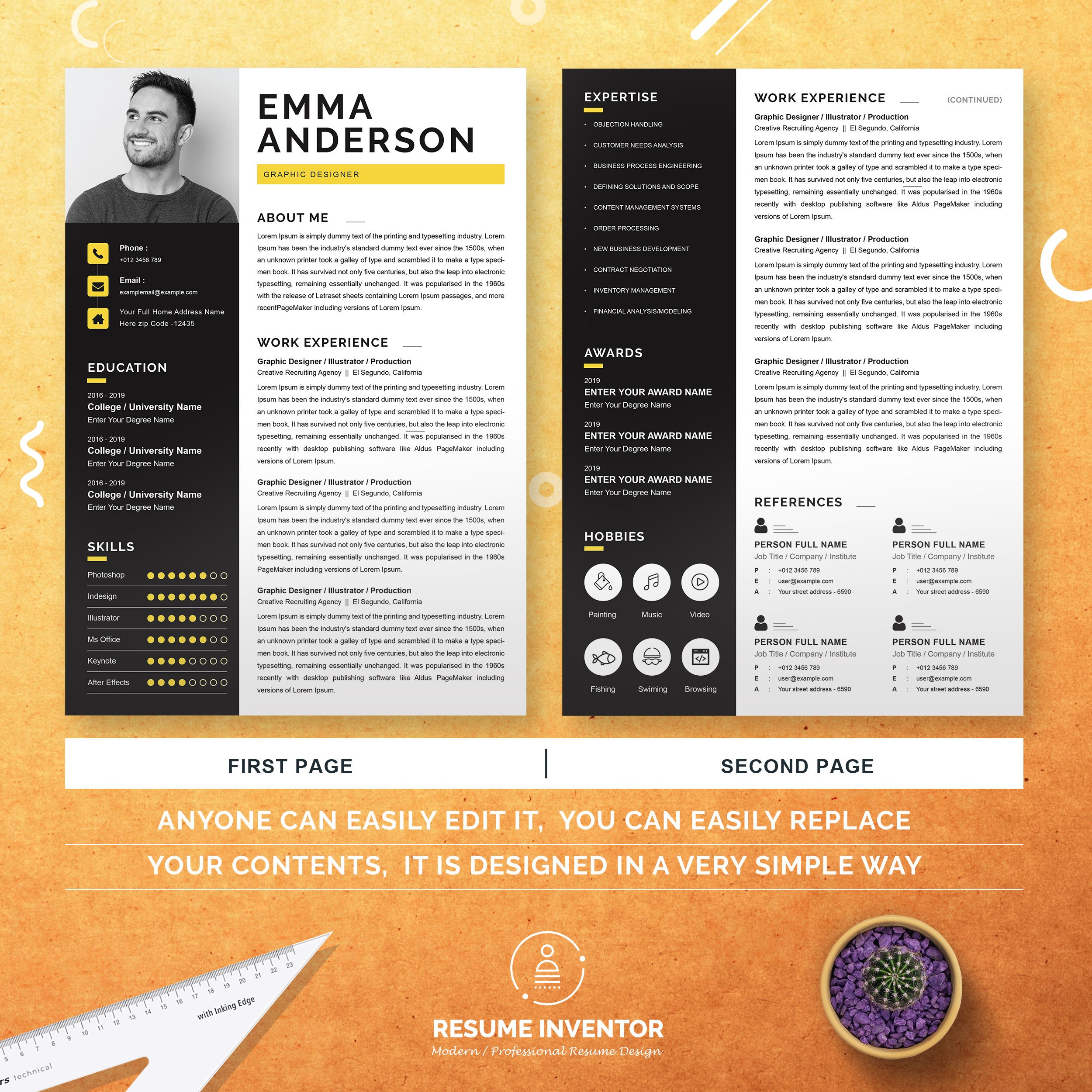 CV Template Resume Template - Design Cuts