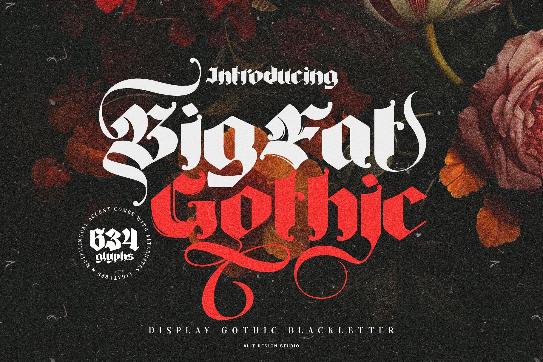 Big Fat Gothic Blackletter Typeface - Design Cuts