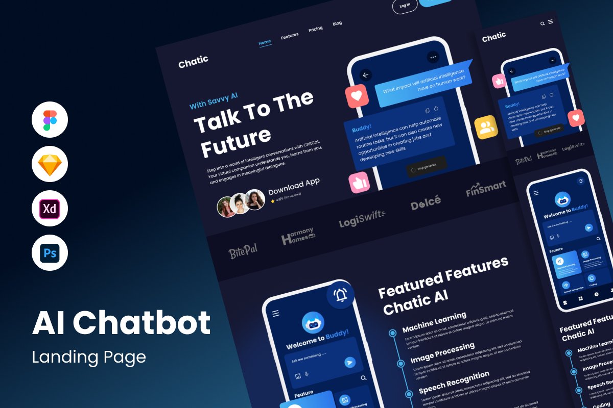 Chatic - AI Chatbot Landing Page V1 - Design Cuts