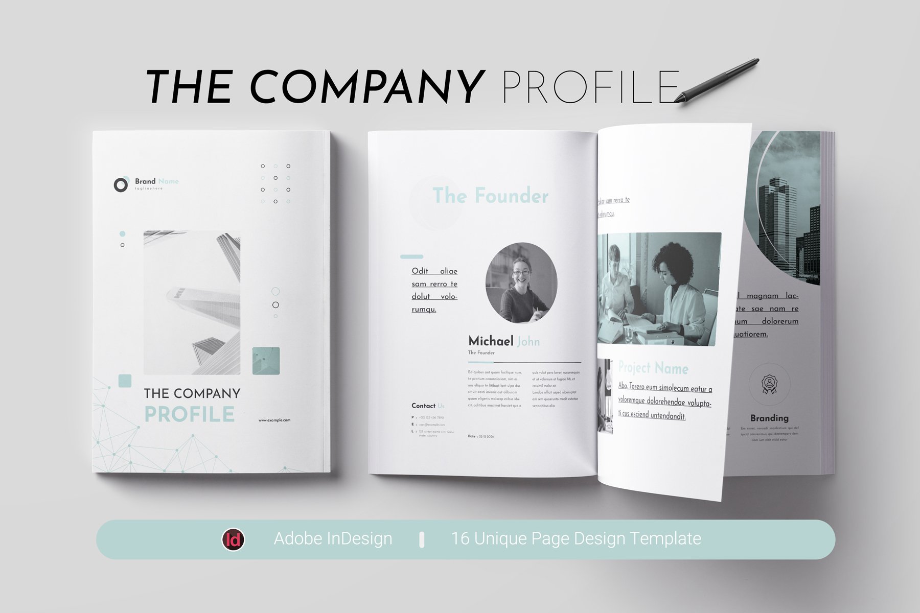 Company Profile Template - 16 Page Brochure - Design Cuts