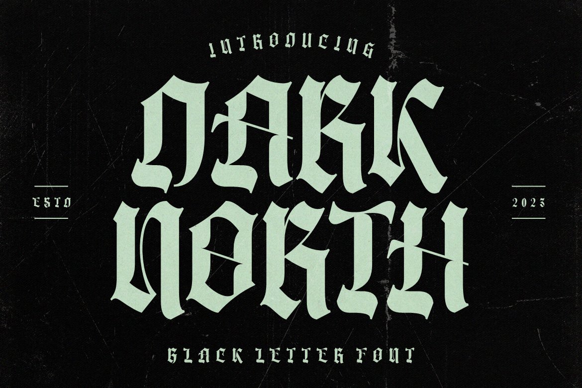 Dark North Blackletter Font - Design Cuts