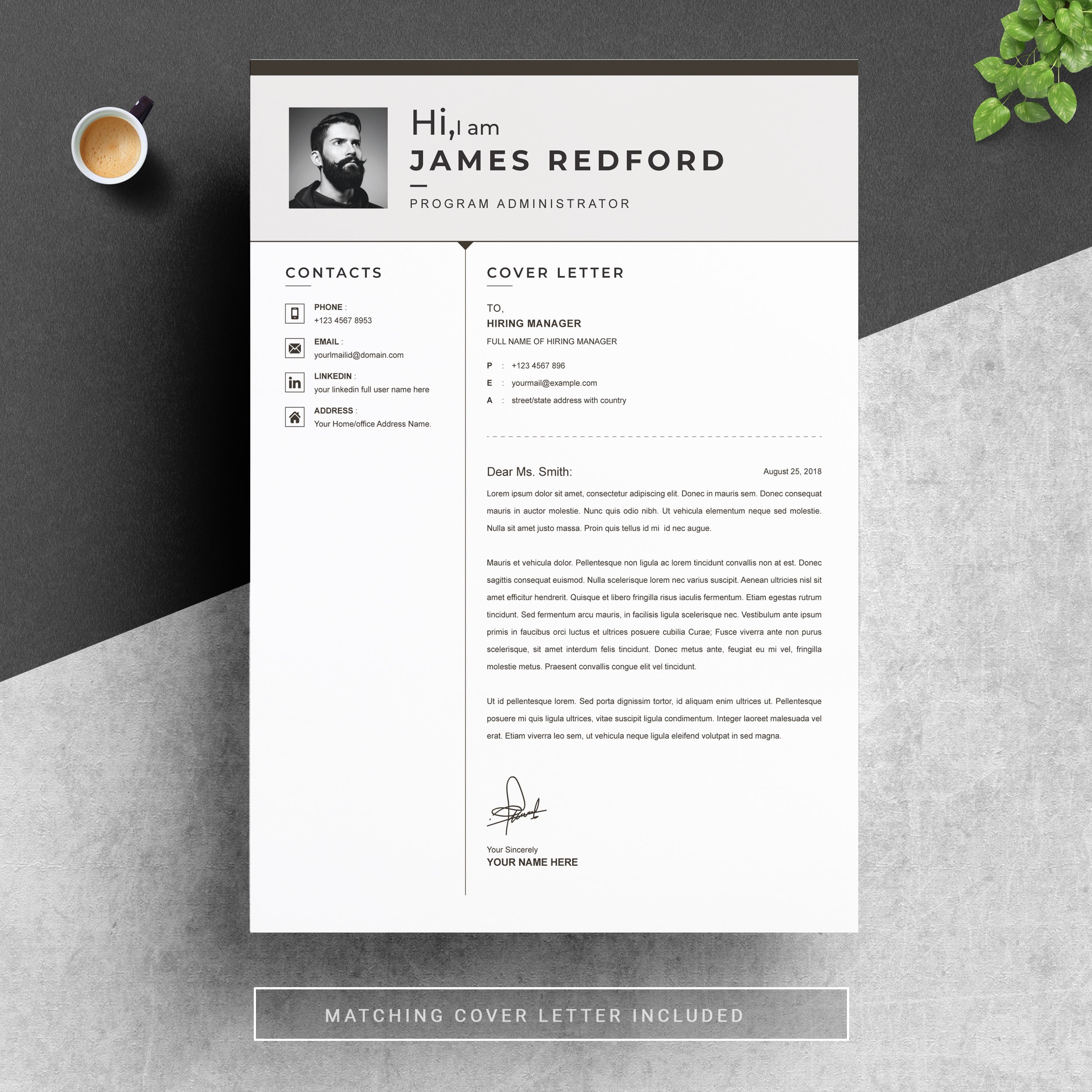 Resume CV Template 14 - Design Cuts