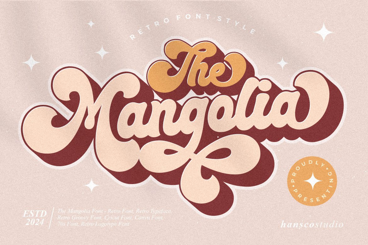 Mangolia Retro Font - Design Cuts
