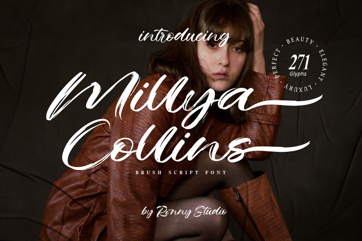 Millya Collins - Brush Script Font - Design Cuts