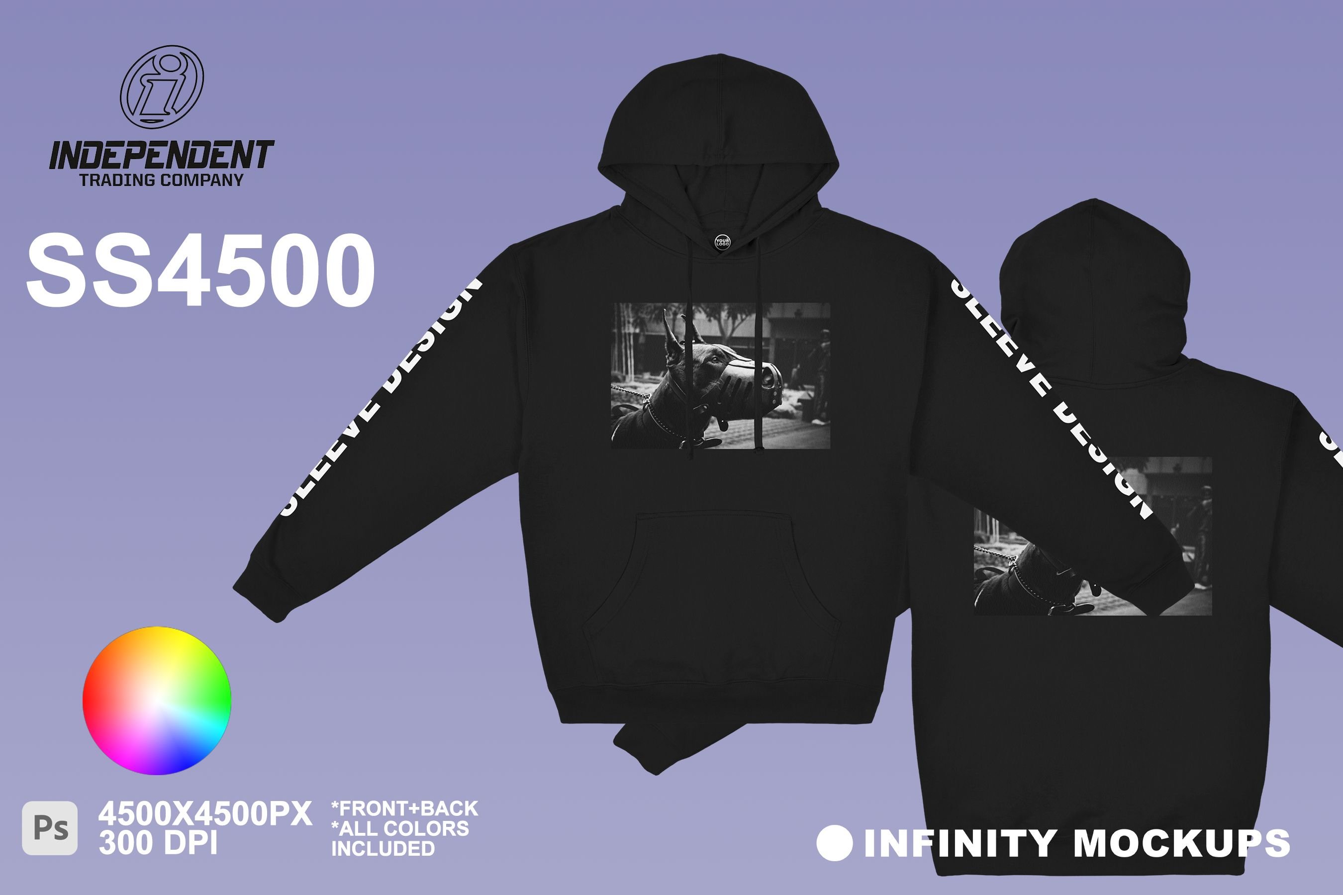 PRO Hoodie Mockup INDEPENDENT SS4500 - Design Cuts