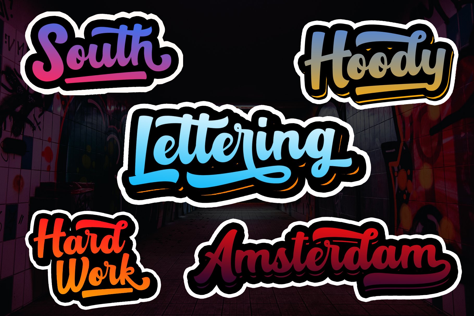 Rotterin Script – Layered Font - Design Cuts