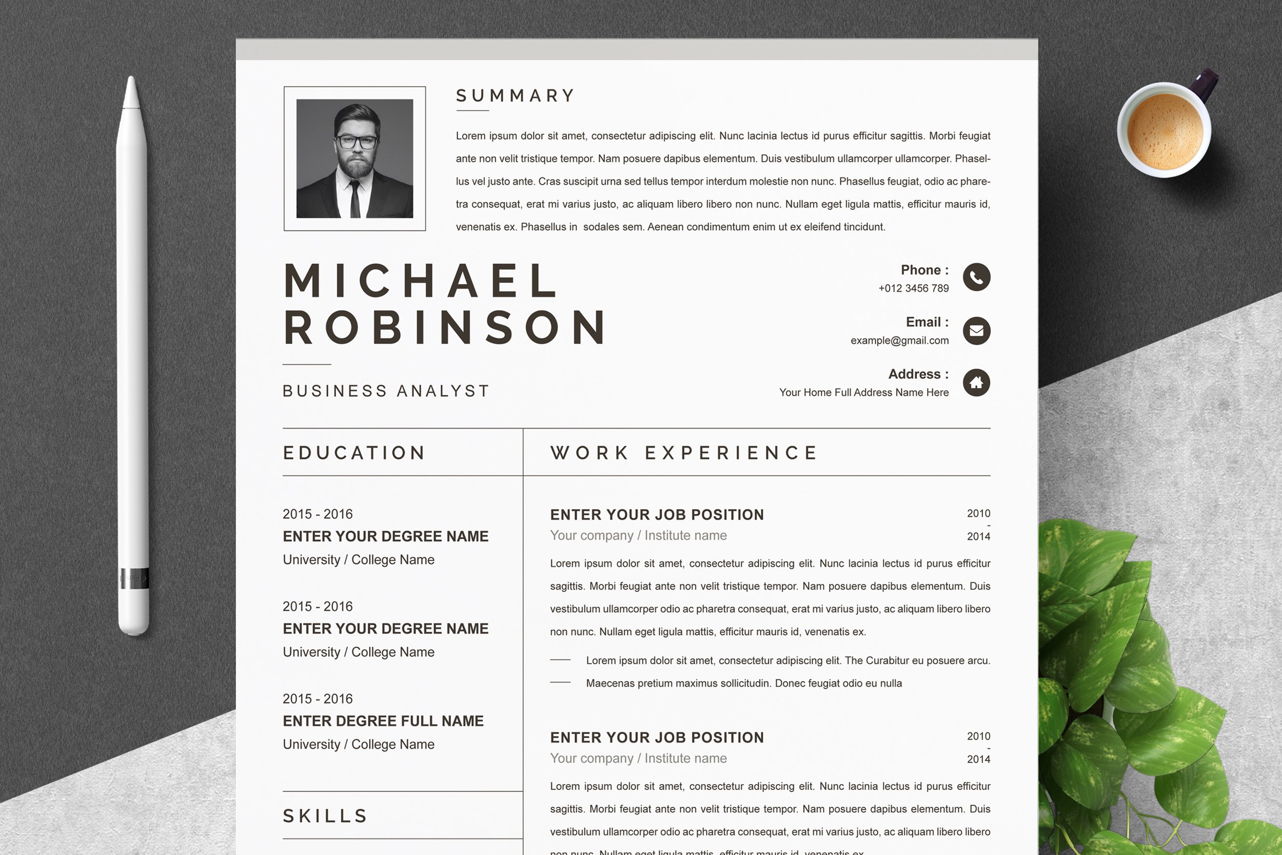 Modern CV Or Resume 2 - Design Cuts