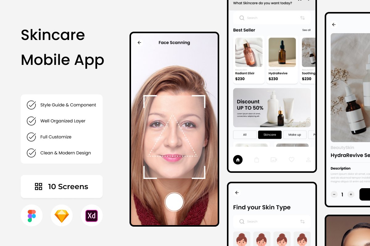 SkinSync - Skincare Mobile App - Design Cuts